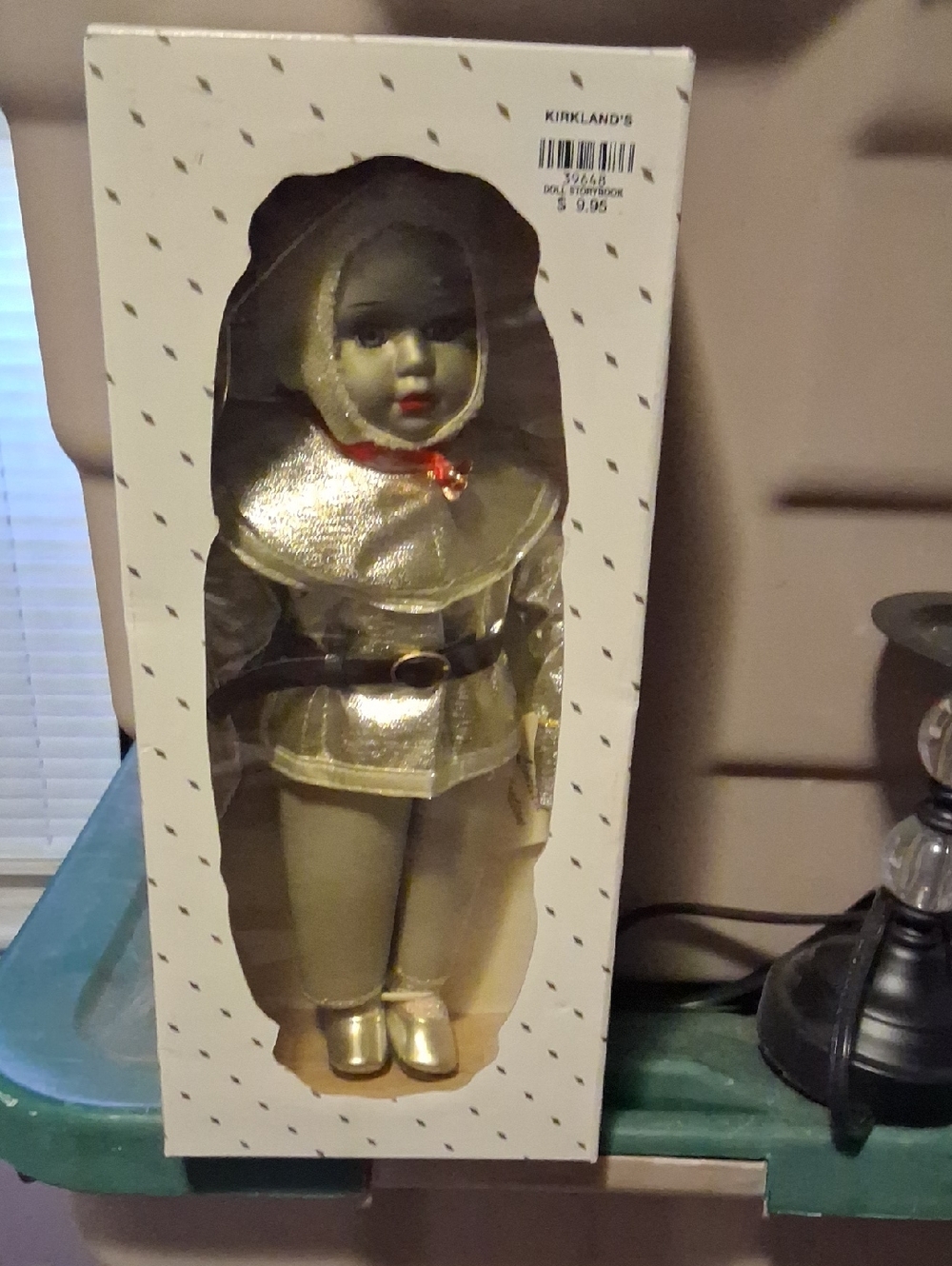 Kirklands Metallic Gold Decorative Doll in Gold Outfit